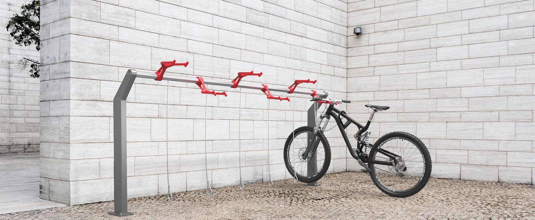 Aparcabicicletas modular BIELLA para parques y espacios públicos