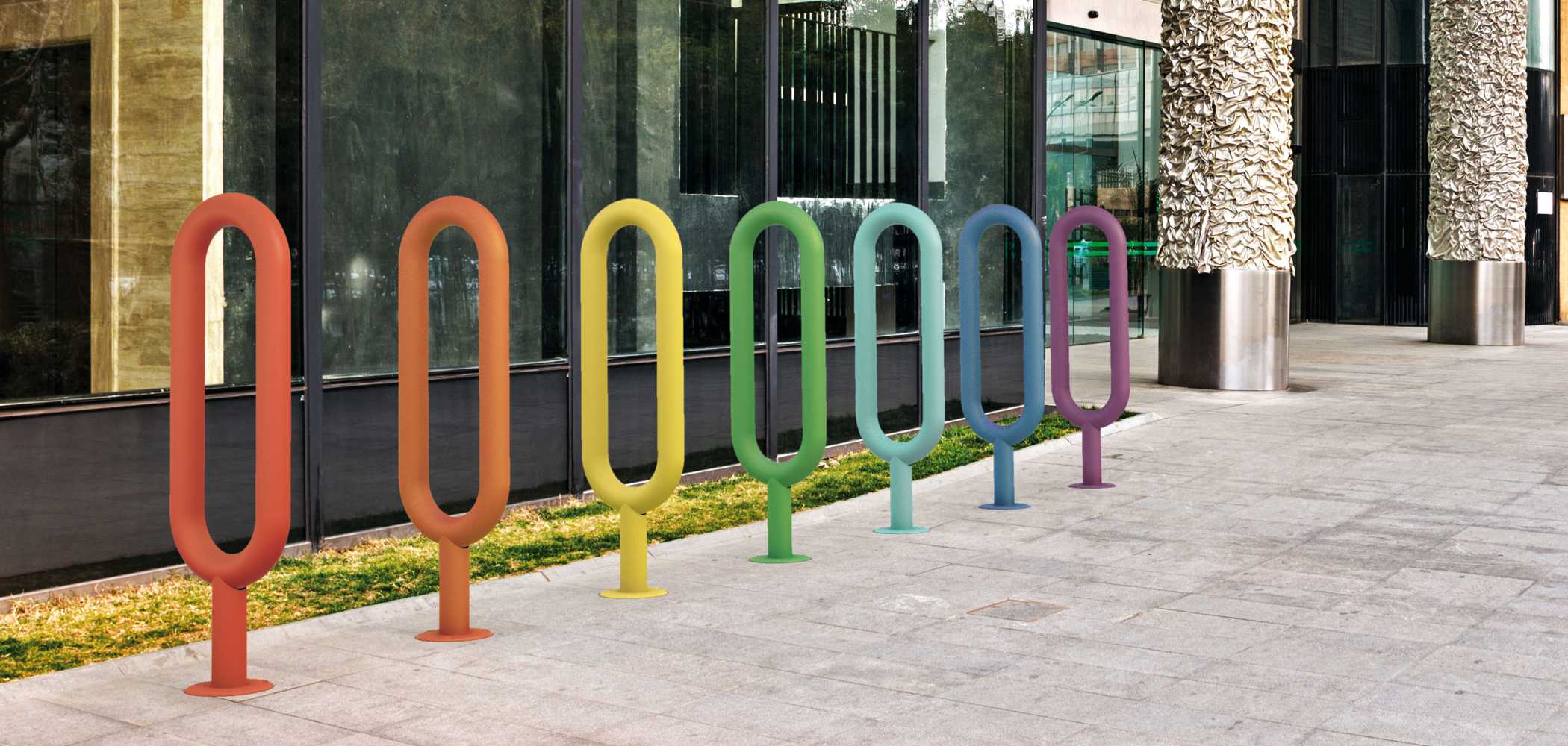 Aparcabicicletas OVAL para parques y espacios públicos
