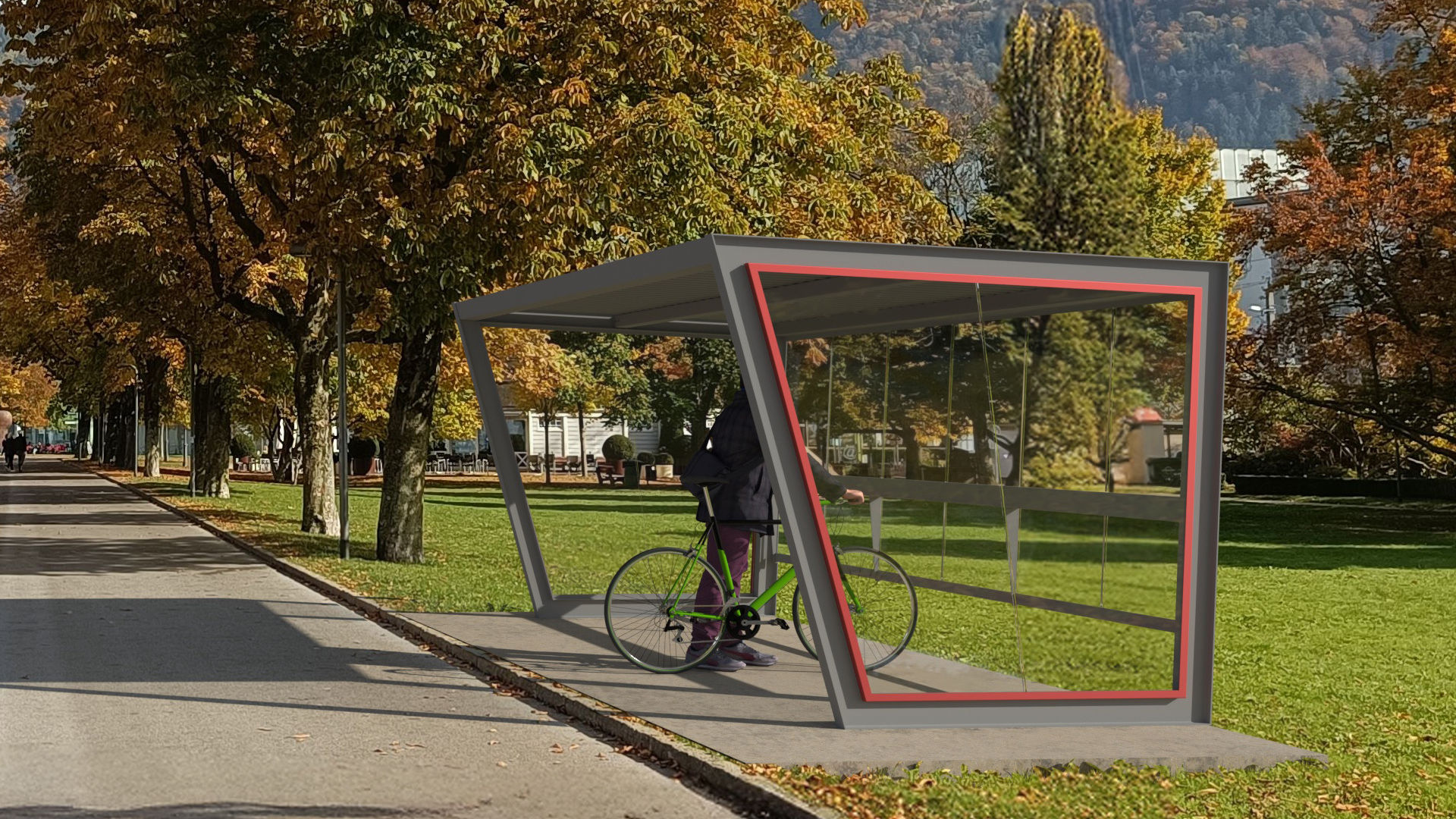 Marquesina GATEWAY en un parque